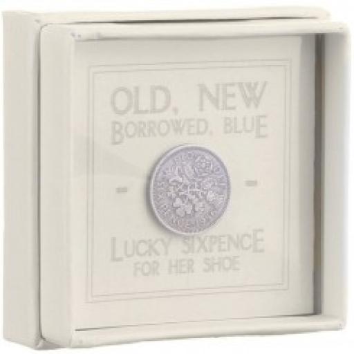 East Of India Boxed Sixpence Old New Borrowed Blue