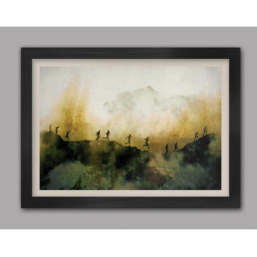 The Fell Runners A3 Framed Print