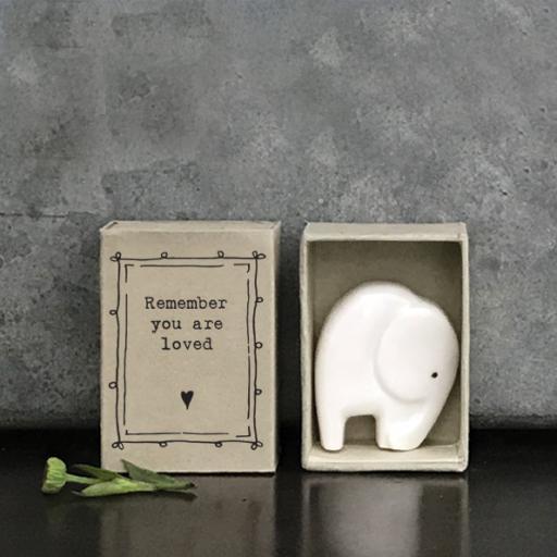 Matchbox Ceramic Elephant Remember You Are Loved By East Of India