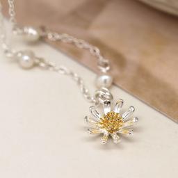 Gold Daisy Sterling Silver Necklace Alternative KeswickSB1174_2.jpg