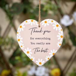 Thank You Sentiment Ceramic Heart Hanger 7SU132.jpg