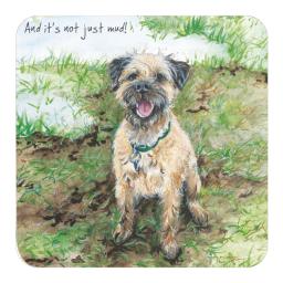 Not Just Mud Border Terrier Coaster CTR67.jpg