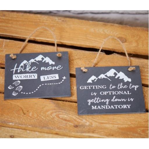 Hiking Slate Plaque 2 Assorted Designs