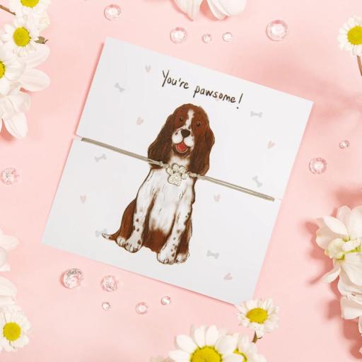 You're Pawsome! Cocker Spaniel String Bracelet