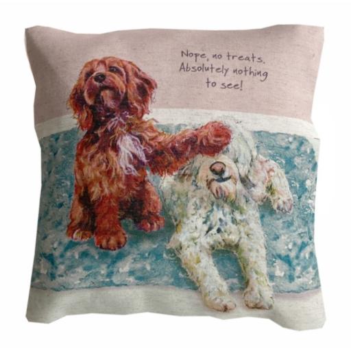 Nothing to see, Cockapoo Cushion LDCUS21 Little Dog.jpg