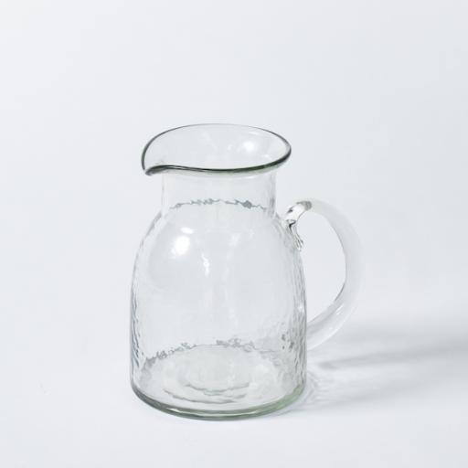 Hammered Finish Glass Jug