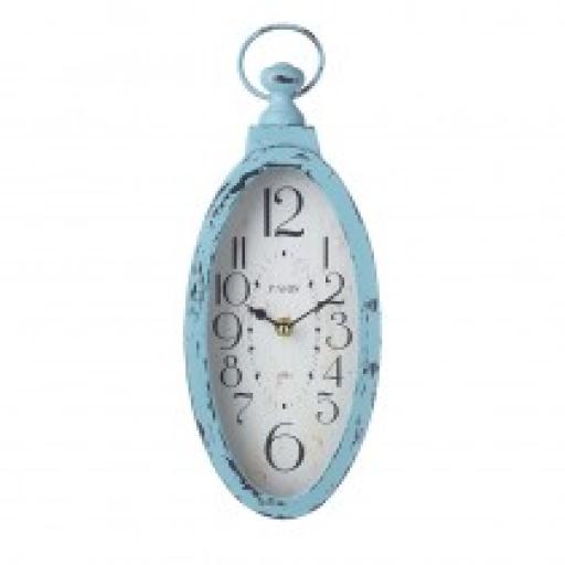 Oval Duck Egg Blue Clock