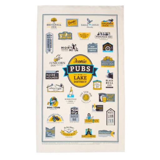 Iconic Pubs of the Lake District Tea Towel