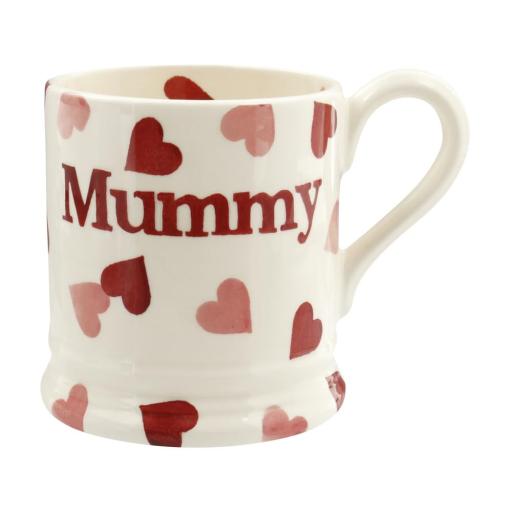 EMMA BRIDGEWATER PINK HEARTS MUMMY 1/2 PINT MUG