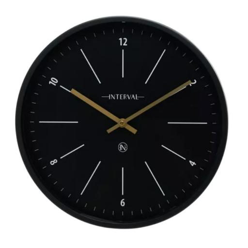 INTERVAL BLACK METAL WALL CLOCK