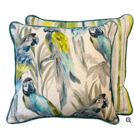 Loros Turquoise Parrot Cushion