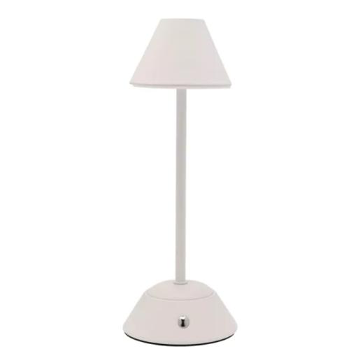 MATT PUTTY WHITE USB LED TOUCH TABLE LAMP