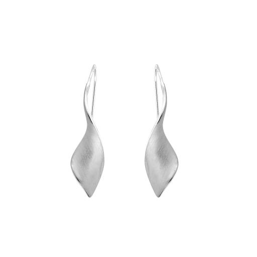 STERLING SILVER TWIST DROP EARRINGS