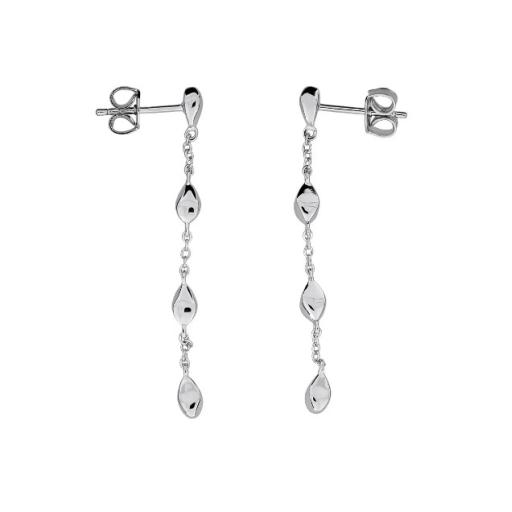 AZENDI STERLING SILVER RAINDROPS DROP EARRINGS