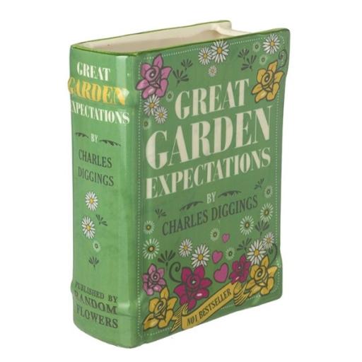 CERAMIC BOOK VASE - GREAT GARDEN EXPECTATIONS