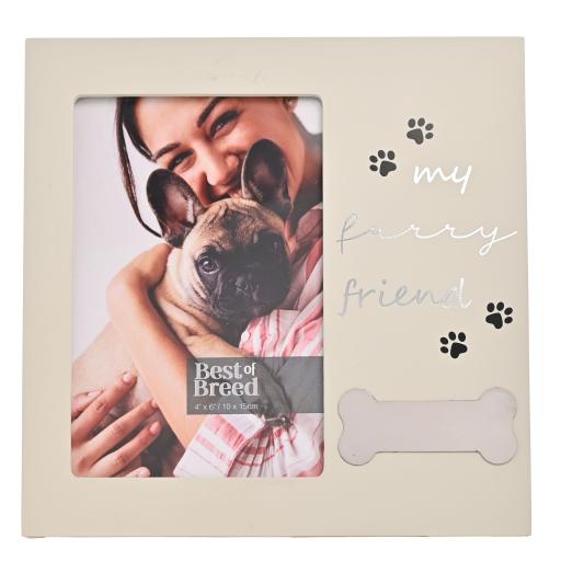 MY FURRY FRIEND BONE ICON DOG PHOTO FRAME 4X6