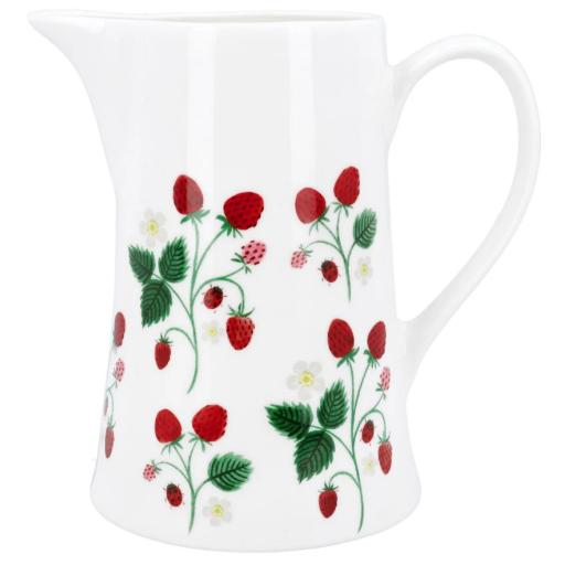 GISELA GRAHAM - STRAWBERRIES BONE CHINA JUG, MEDIUM