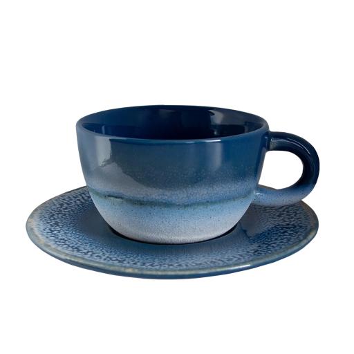 BLUE MOJAVE TEA CUP AND SAUCER SET