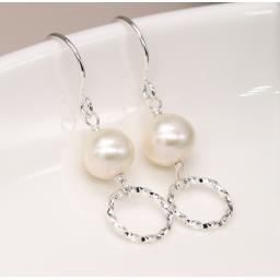 Sterling Silver Wire Earrings with Pearl .png