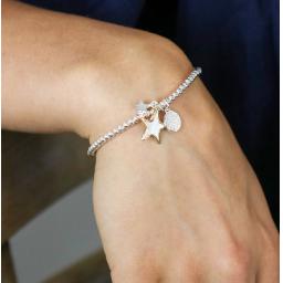 Faux Gold and Silver Plated Shell Double Star Bracelet 2.png