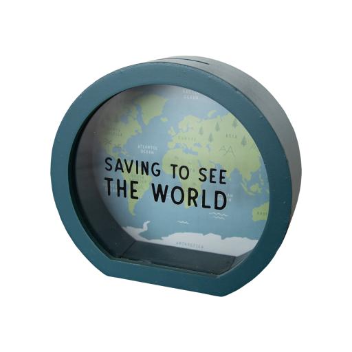 SAVING TO SEE THE WORLD MONEY BOX