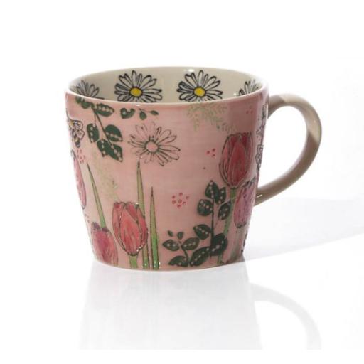 Pink Tulip ans Mixed Flowers Mug 2.png