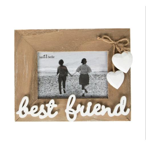 BEST FRIEND WOODEN PHOTO FRAME 5x3"