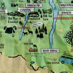 Lake Map A3 Framed Print.jpg