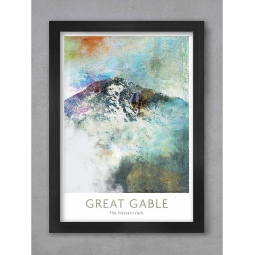 GREAT GABLE ABSTRACT A3 FRAMED PRINT