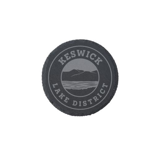 KESWICK ROUND SLATE COASTER