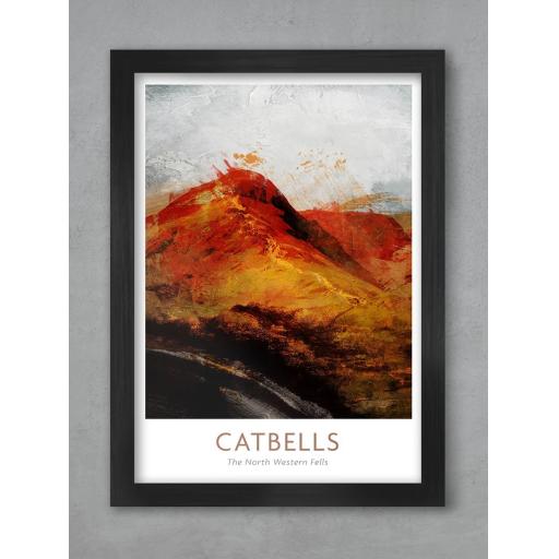 CATBELLS ABSTRACT A3 FRAMED PRINT