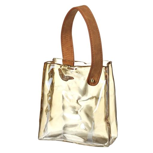 GLASS BAG VASE