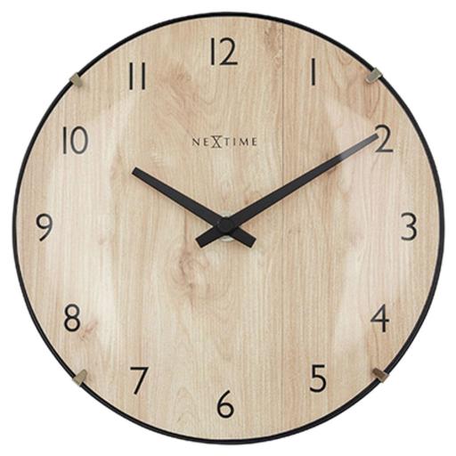 NEXTIME MINI WOOD TABLE OR WALL CLOCK - 20CM