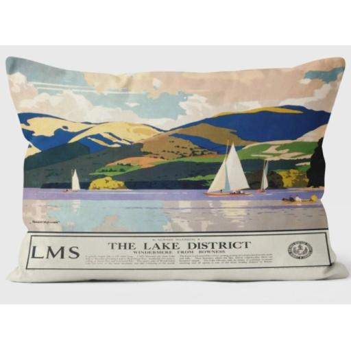 THE LAKE DISTRICT WINDERMERE FROM BOWNESS CUSHION