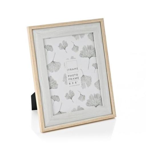WOOD/GREY TWO TONE 8 X 6 FRAME