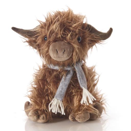 DOUGAL HIGHLAND COW DOORSTOP WITH SCARF