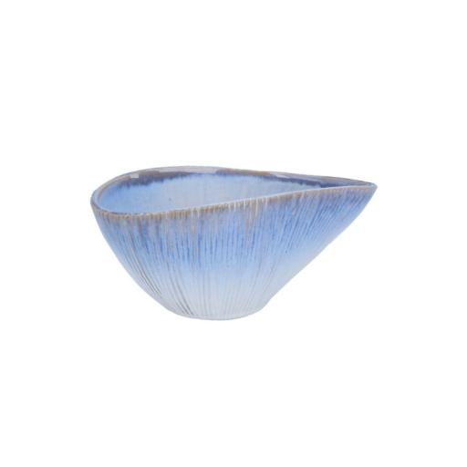 BLUE OMBRE SHELL BOWL ORNAMENT SMALL