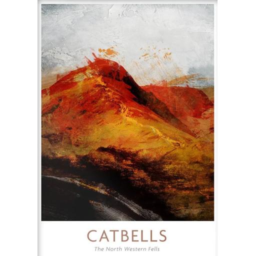 UNFRAMED CATBELLS ABSTRACT A4