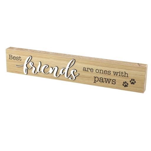 FRIENDS WITH PAWS WOODEN BLOCK