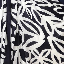 Navy Leaf Block Line Scarf 2.jpg