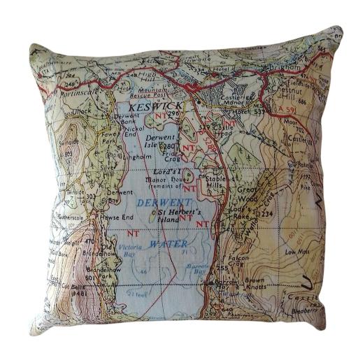 KESWICK ORDNANCE SURVEY MAP CUSHION