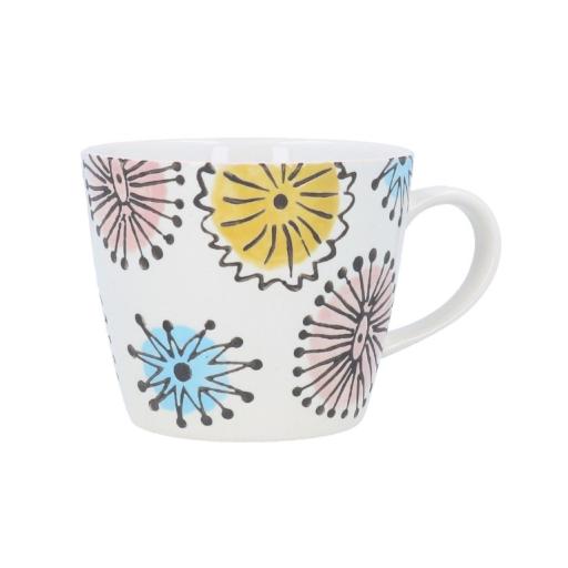 PASTEL RETRO FLASH STONEWARE MUG BY GISELA GRAHAM
