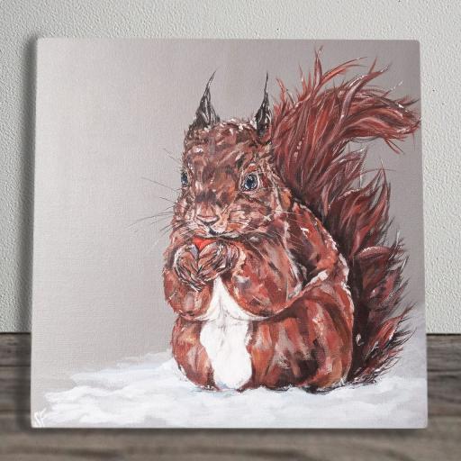 NUTS THE SQUIRREL CERAMIC WALL ART