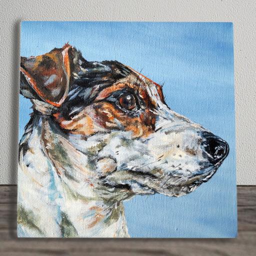JACK , A TERRIER CERAMIC ART PANEL