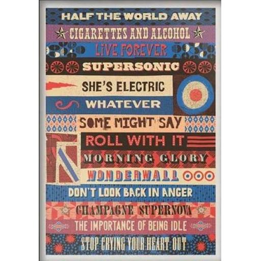OASIS TYPOGRAPHIC A4 UNFRAMED PRINT