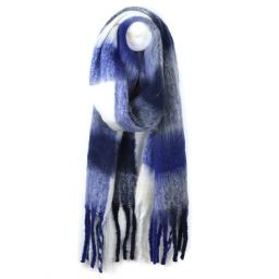 Royal Blue Check Fluffy Scarf.jpg