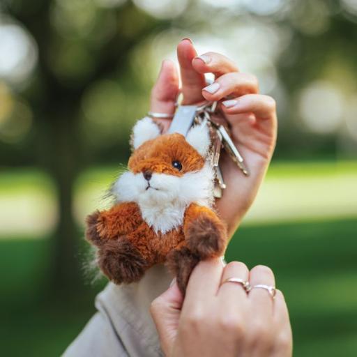 AUTUMN PLUSH FOX KEYRING BY WRENDALE