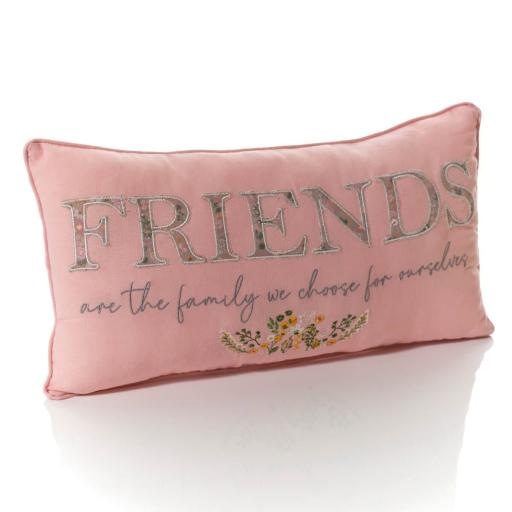 FLORAL FRIENDS EMBROIDERED CUSHION