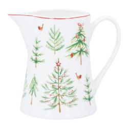 Bone China Jug with Robins and Christmas Trees.jpg