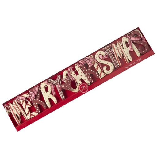WOODEN MERRY CHRISTMAS GARLAND